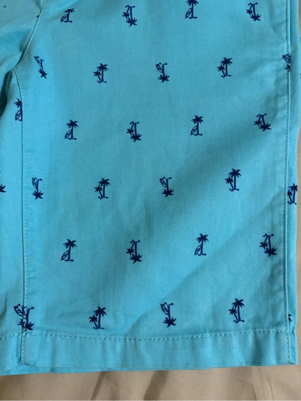 The Children’s Place Boys Blue Palm Tree Print Chino Shorts Size 12 NWT